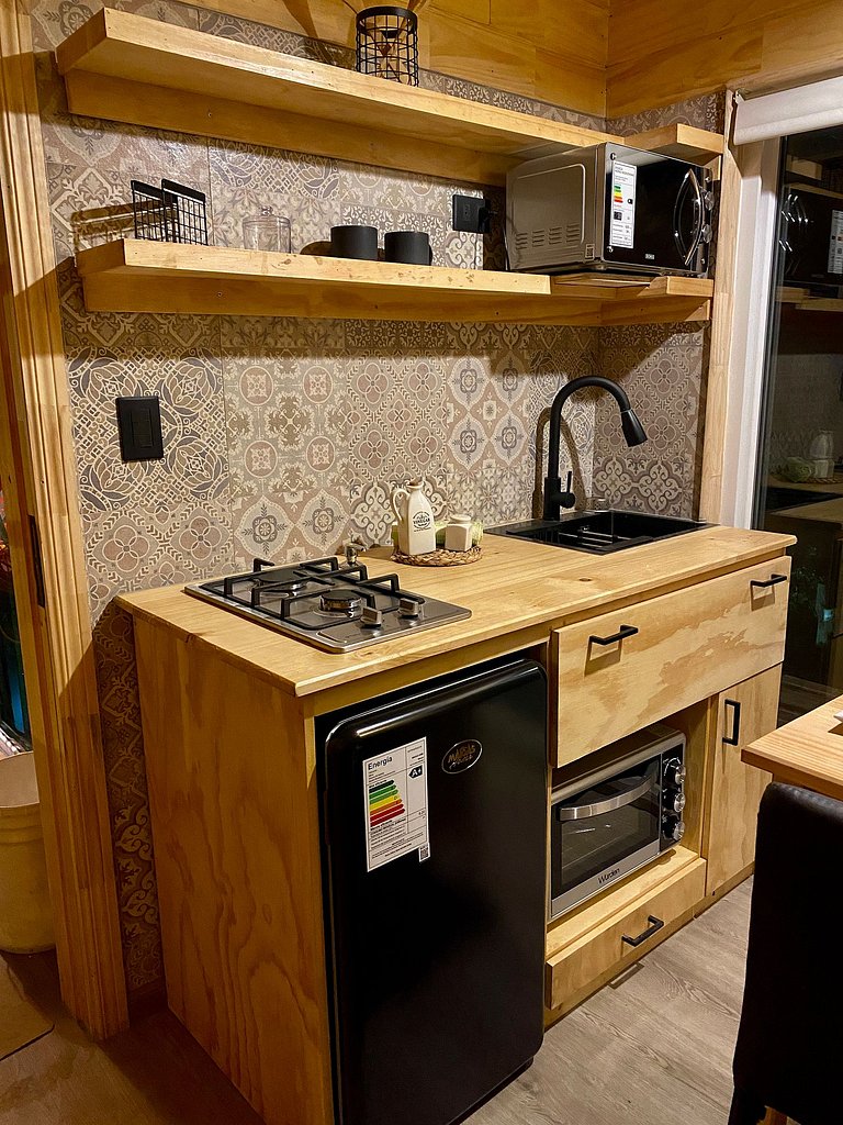 Container con tina temperada