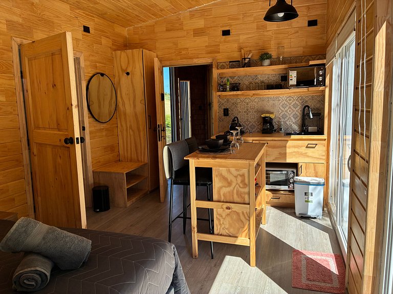 Container con tina temperada