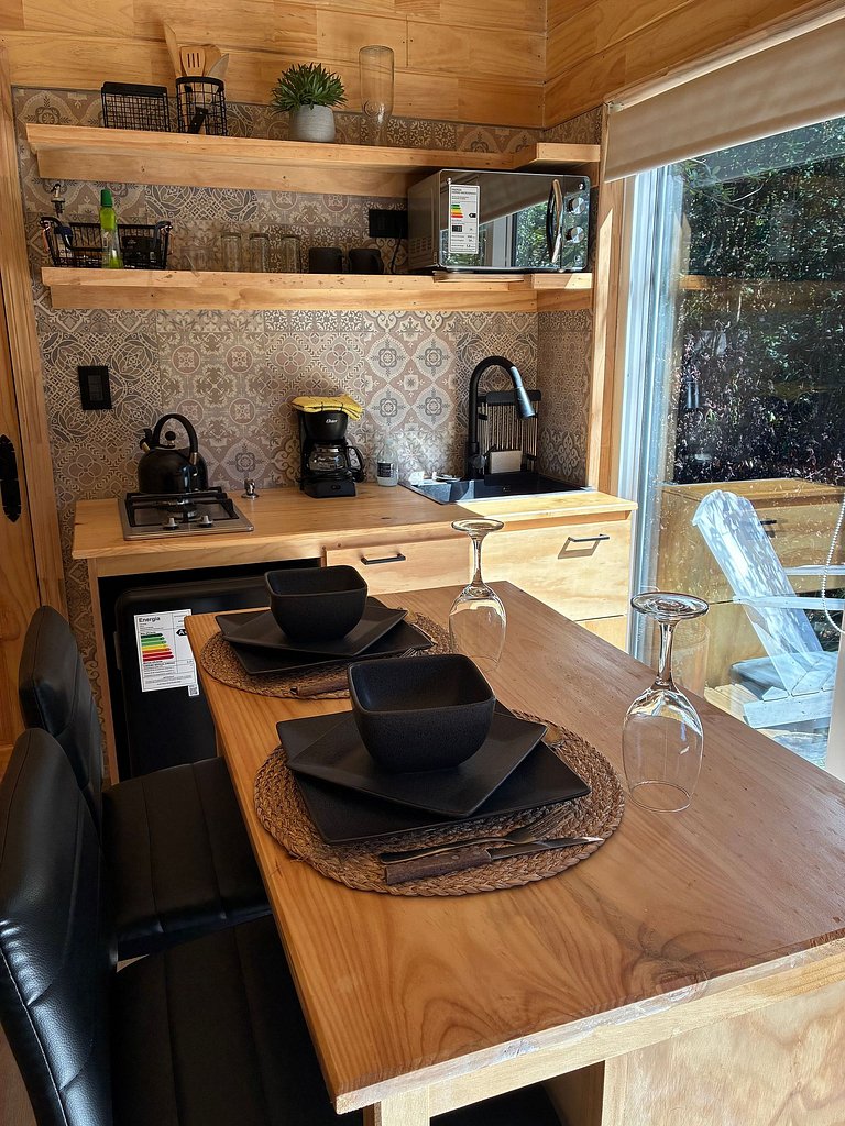 Container con tina temperada