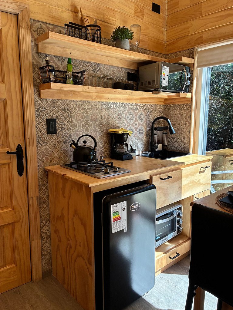 Container con tina temperada